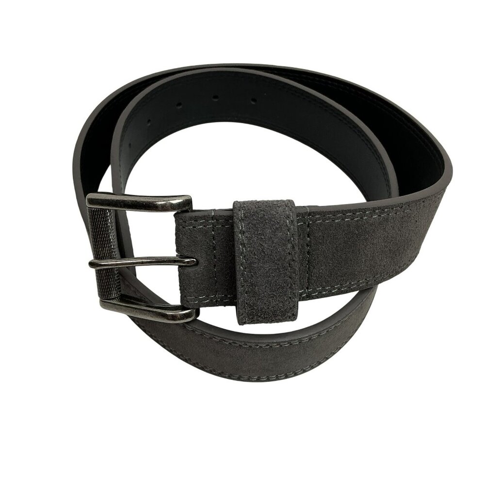 1901 Suede Leather Belt Lt Grey Mens 36 NWT
